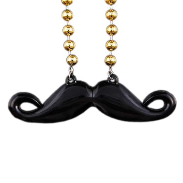 Endless Games Funky Mustache Beaded Necklace, 12PK EN3333868 - main